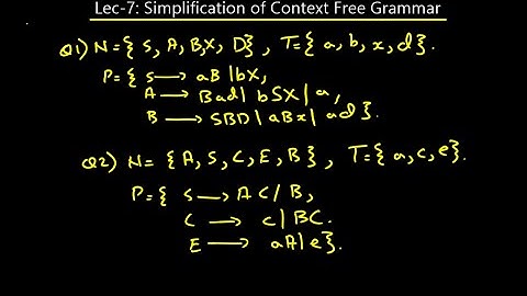 Lec-7: Simplification of CFG (Reduction of CFG) | Hindi/Urdu | YZTutorials
