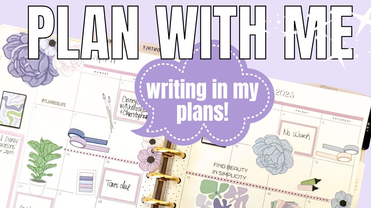 April 2025 Monthly Plan With Me | Classic Happy Planner Spread | Live Love Posh Chic Crafter