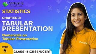Class 11 Statistics Ch 5 | Tabular Presentation of Data | 5 - Numericals on Tabular Presentation
