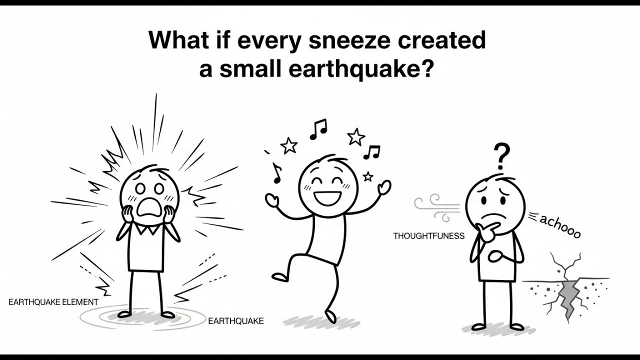What if every sneeze created a small earthquake (114  part) 