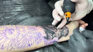 Doves Tattoo. Greywash