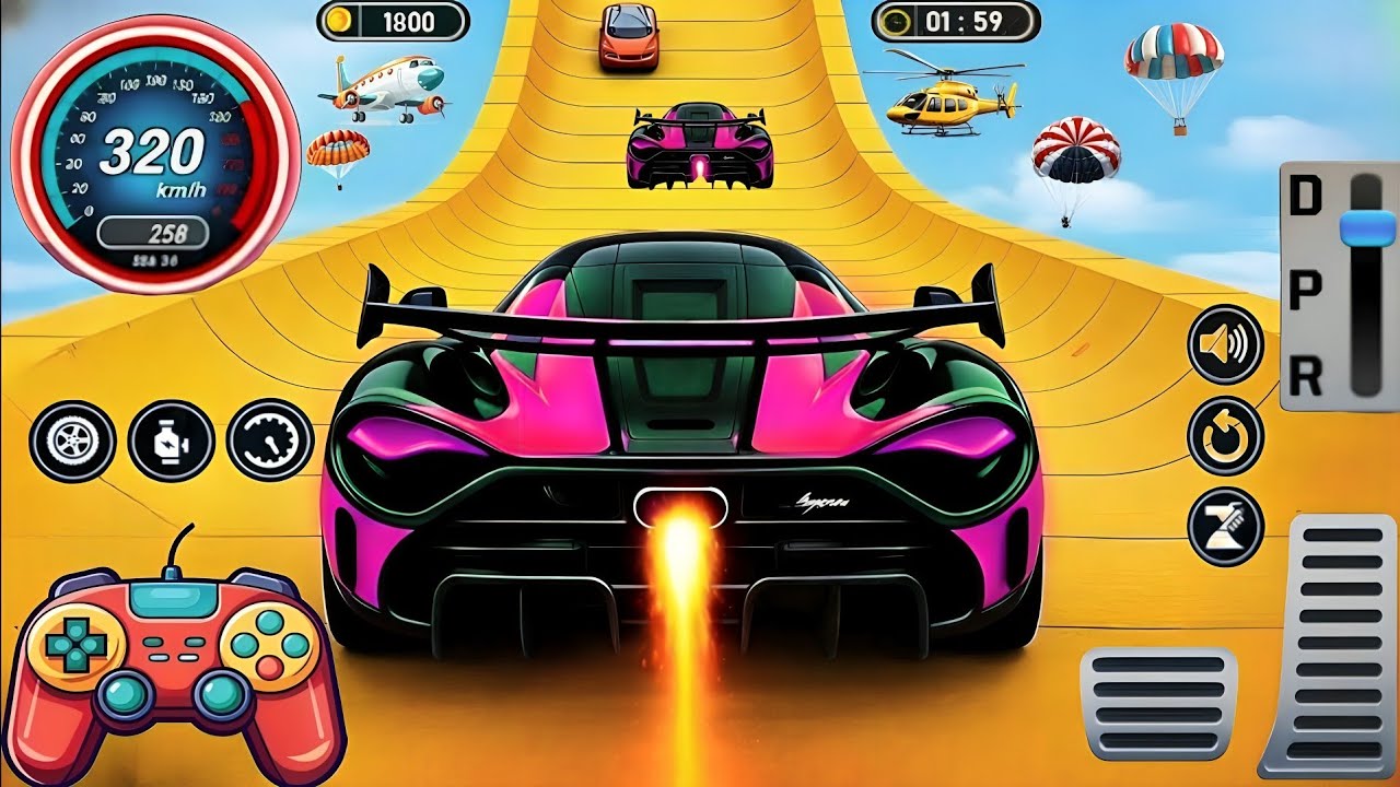 ImpossibleStunt Car Racing 3D Game 2026 - Mega Ramp GT Car Racing Simulator - Android Gameplay #22