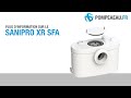 Sanipro xr   sfa   installation fonctionnement maintenance