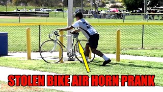 Stolen Bike AIR HORN Pranks