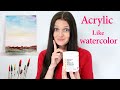 How to use ACRYLIC PAINT like WATERCOLOR on canvas (Absorbent Ground Review)