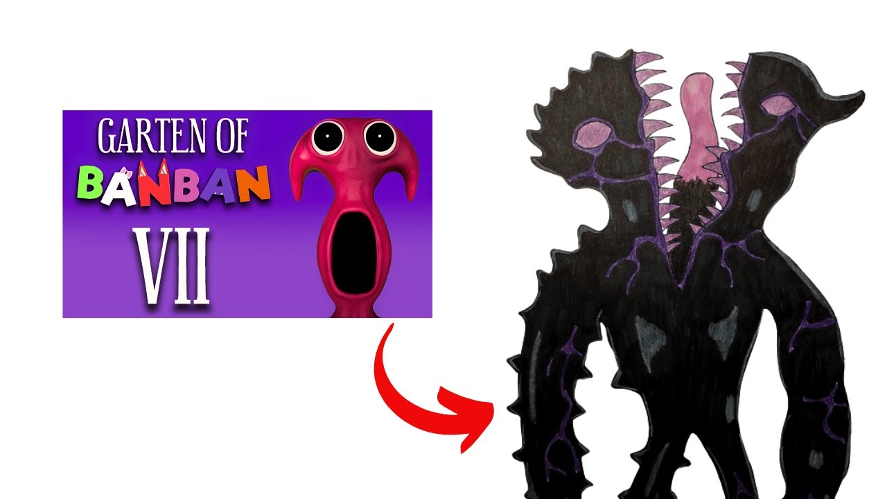 Cómo DIBUJAR a😱EVIL BITTERGIGGLE de GARTEN of BANBAN 7 / How to DRAW EVIL BITTERGIGGLE