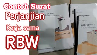 Contoh Surat Perjanjian Kerja sama Pembagunan RBW (SPK)