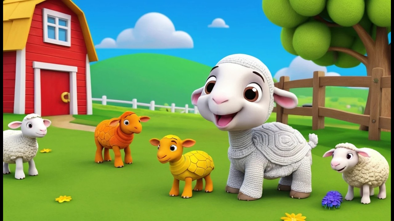 Маленькая черепашка носит свитер для овцы