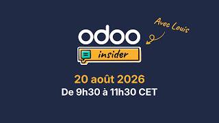 Odoo Insider - Questions-réponses live en français 🇫🇷