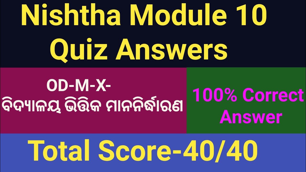 Download Diksha Module 10 Answers || Nishtha Question Answer Module 10 || Nishtha Module 10 Answers