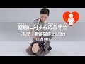 窒息に対する応急手当(乳児:胸部突き上げ法)