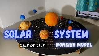 Solar System working model with thermocol balls NakulSahuArt #school project