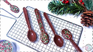 Hot Chocolate Spoons & Bark 🎄 DIY Christmas Dessert Gift Ideas