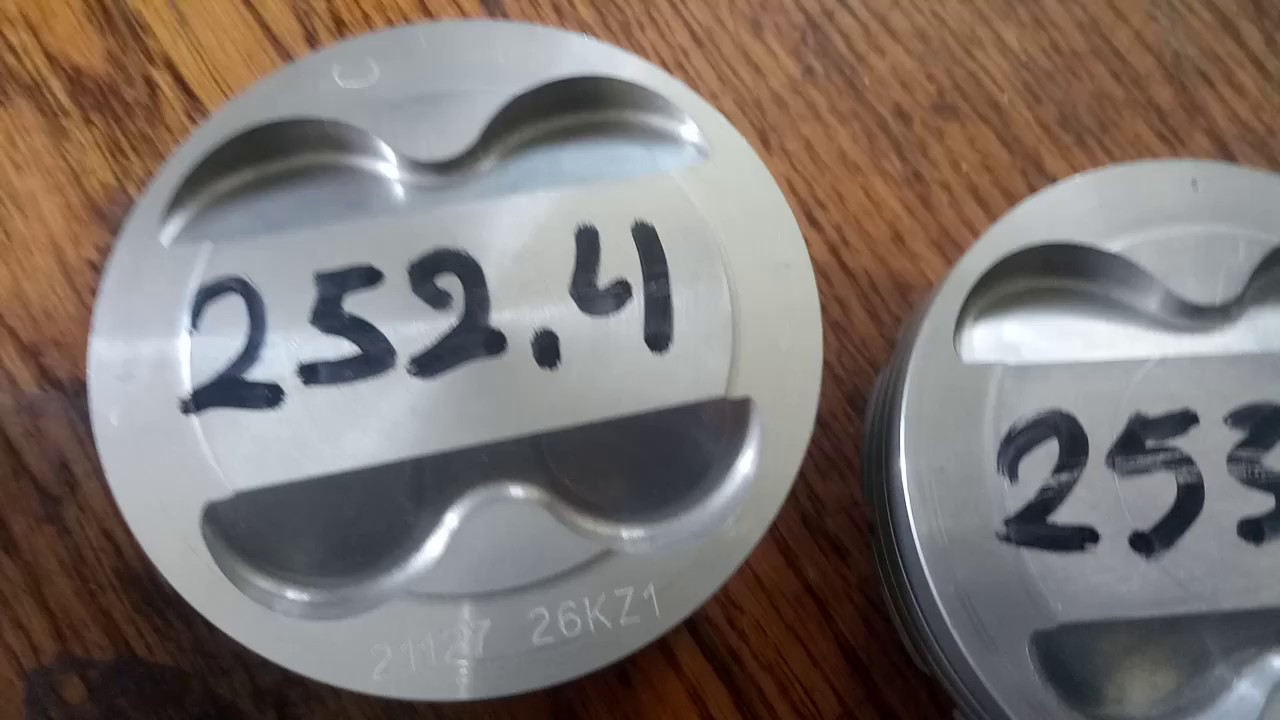 ваз 21126 подрезал вытеснитель на поршнях в низкий блок - YouTube