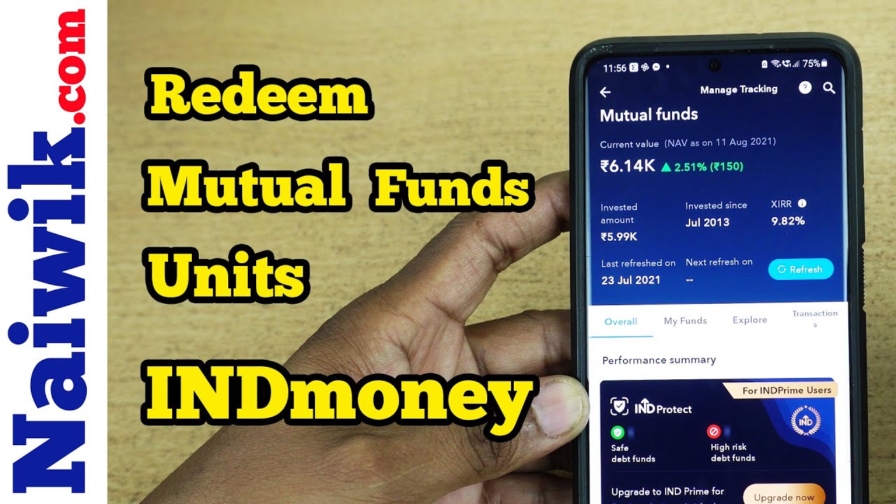 How To Redeem Or Sell Mutual Fund Units In INDmoney App YouTube