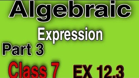 Q 3, Ex 12.3 | Algebraic Expressions | Chapter 12 | Maths Class 7th | NCERT |