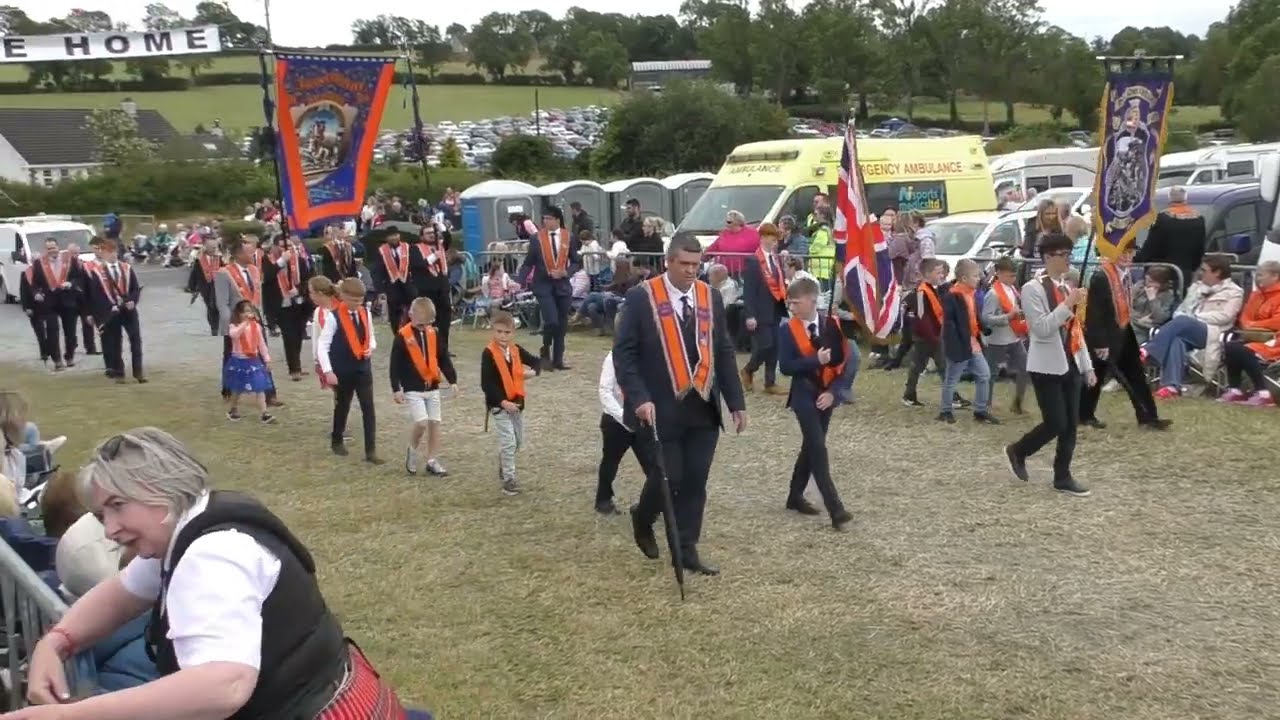 12th July Demonstration At Gilford and Newry Orange Return Home.12/07/24. Full HD.