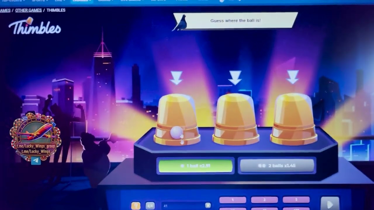 The Illusion of Control: How Lucky Wings Strategy Affects a Thimbles Player