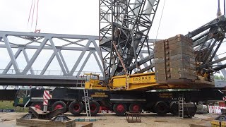 LIEBHERR LGD 1550 und LTM 1500-8.1 von THÖMEN beim Ausbau von S- Bahnbrücken, Teil 1