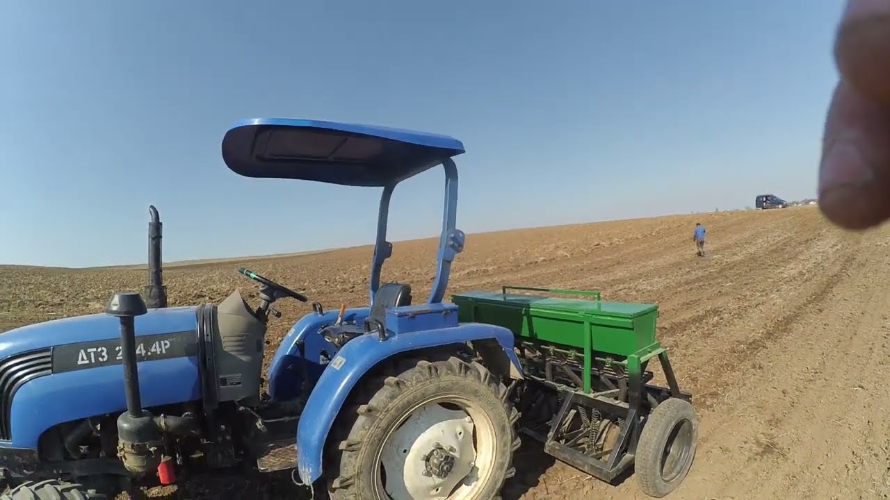МІНІ  ТРАКТОР ДТЗ 244 ПОСІВ ЯРОГО ЯЧМЕНЮ 2022