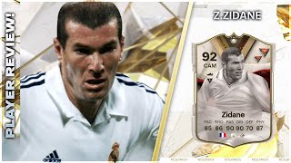 WORTH 1.5 MILLION COINS???!!!! DYNASTY ICON SBC 92 RATED ZINEDINE ZIDANE PLAYER REVIEW - EA FC24