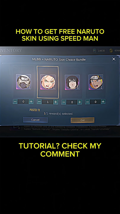 HOW TO GET FREE NARUTO SKIN USING SPEED MAN? #mobilelegends #mlbb #naruto #ml #shorts