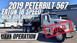 Sold 2019 Peterbilt 567 Rock Box Dump Truck, Mins Power