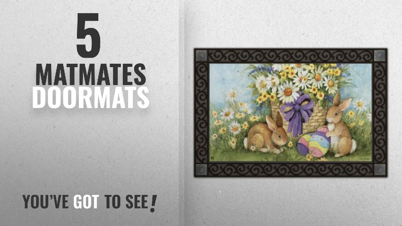 Top 10 Matmates Doormats [2018 ]: Magnet Works MAIL12041 Easter Bunnies MatMate