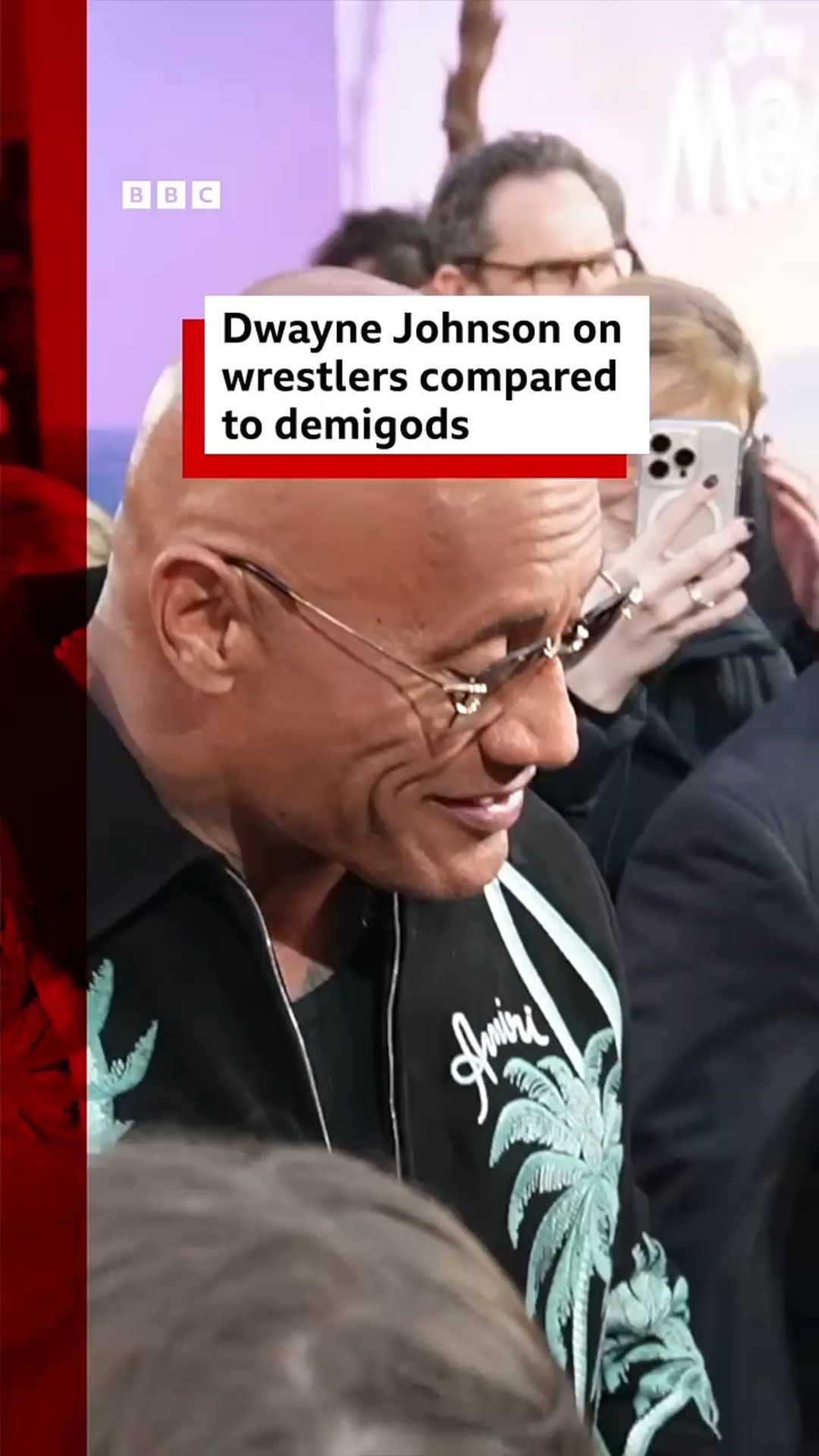 Dwayne Johnson on wrestlers compared to demigods. #Moana2 #DwayneJohnson #Disney #BBCNews
