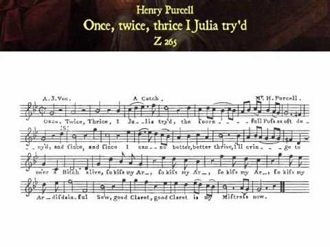 Purcell: Z 265. Once, twice, thrice I Julia try'd ...