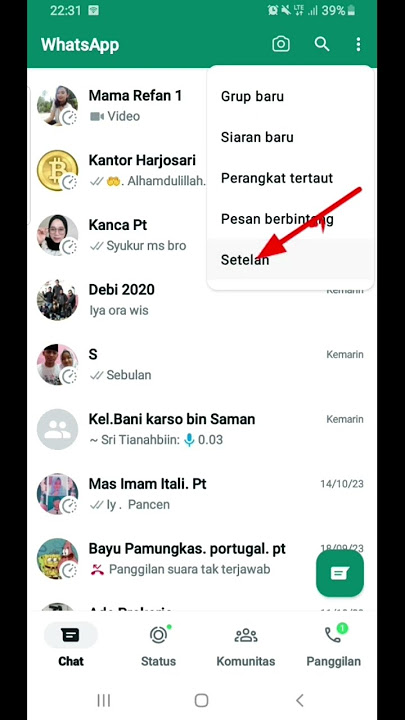 CARA MENGHAPUS SEMUA CHAT Di Whatsapp