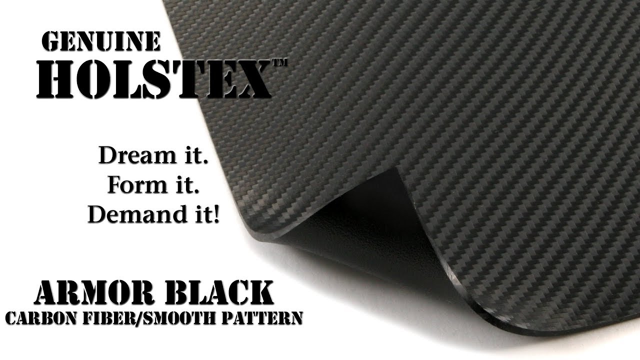 HOLSTEX® DIY Thermoform Sheet Carbon Fiber/Untextured Armor Black