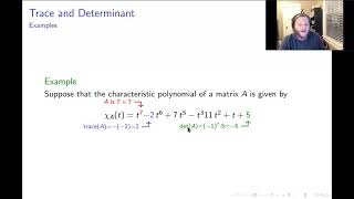 The Characteristic Polynomial: Part 4/5 Trace and Determinant