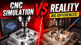 🔬 CNC Simulation vs Reality (Big Differences)#Milling #CNCMilling #Machining #Metalwork