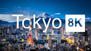 Tokyo in 8K HDR | Lofi Hip Hop - Study/Calm/Heal | Neon Nights, Ancient Temples &amp; Futuristic Cities