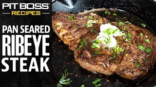 This pan seared ribeye steak is a sizzling new way to cook your
favorite cut of beef. instead cooking directly on the grill grates,
ba...