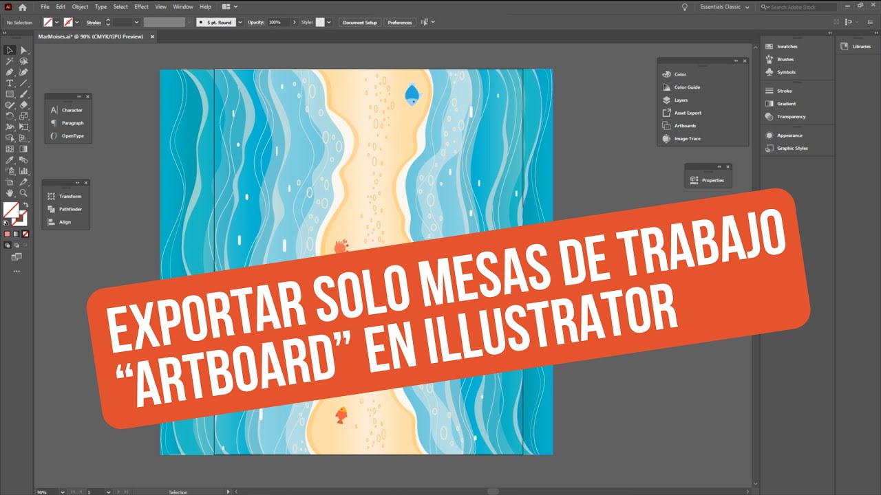 EXPORTAR sólo ARTBOARD/mesas de trabajo en Adobe Illustrator YouTube