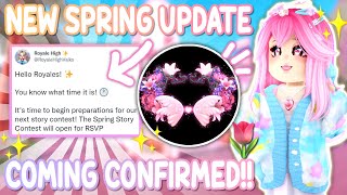 ✨NEW SPRING UPDATE COMING CONFIRMED! NEW HALO 👑Royale High Roblox Tea Spill New Updates