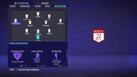 FIFA 21 Custom Tactics - Recreate 3-4-2-1 of Roma  + Instructions - Replicate real system