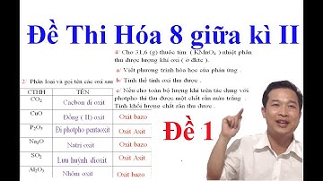 Đề thi Hóa Học 8 giữa kì II đề 1
