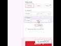 Splitting PDF using ILovePDF