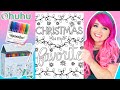 Coloring christmas is my favorite coloring page  ohuhu maui series brush pens  glitter markers