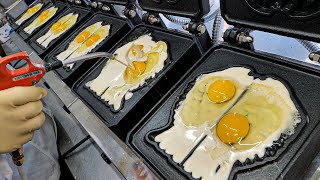 Street food master with 30 years of experience! Cheese egg bread making master / Korean Street Food