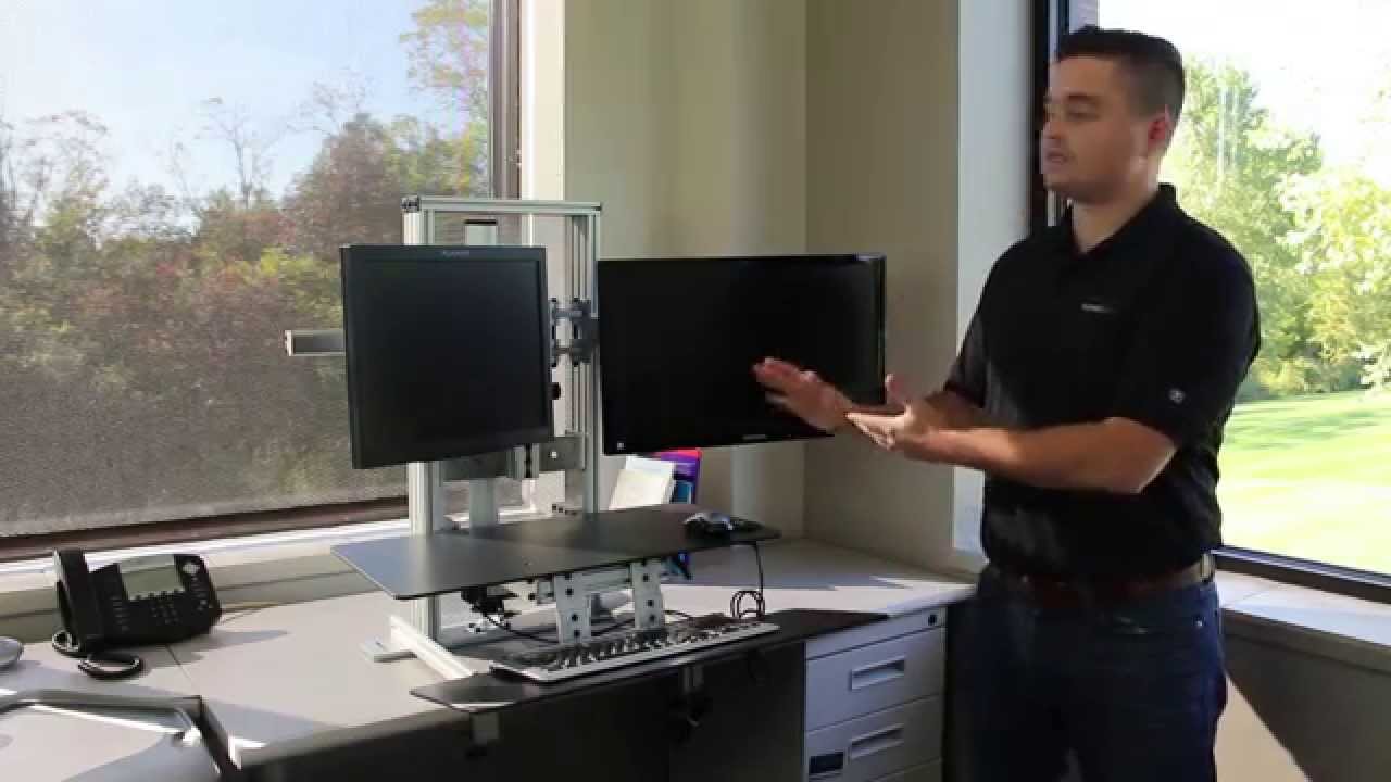 Product Review: Ergotech Group One-Touch Desk System - YouTube