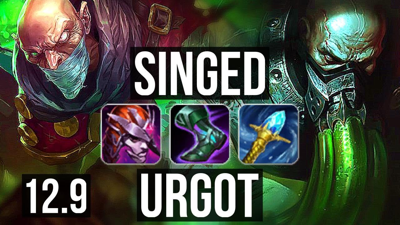 SINGED vs URGOT (TOP) | Rank 5 Singed, 8/2/16, 600+ games | EUW Grandmaster | 12.9