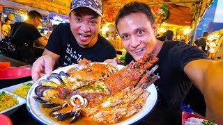GIANT LOBSTER TOM YUM!! Insane Thai Street Food at Night Market in Bangkok, Thailand!