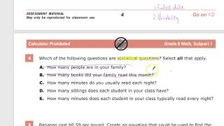 Question 4 -  Grade 6 Math  -  TNReady Practice Test