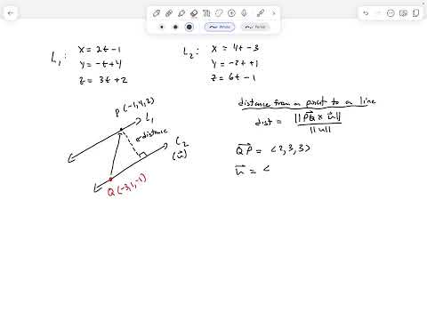 Distance from a Line to a Line in 3-D (example)