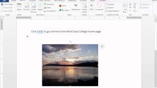 Insert a Hyperlink into Word 2013