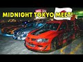 Taking tokyo drift evo to midnight car meet in japan tokyo drift car meet